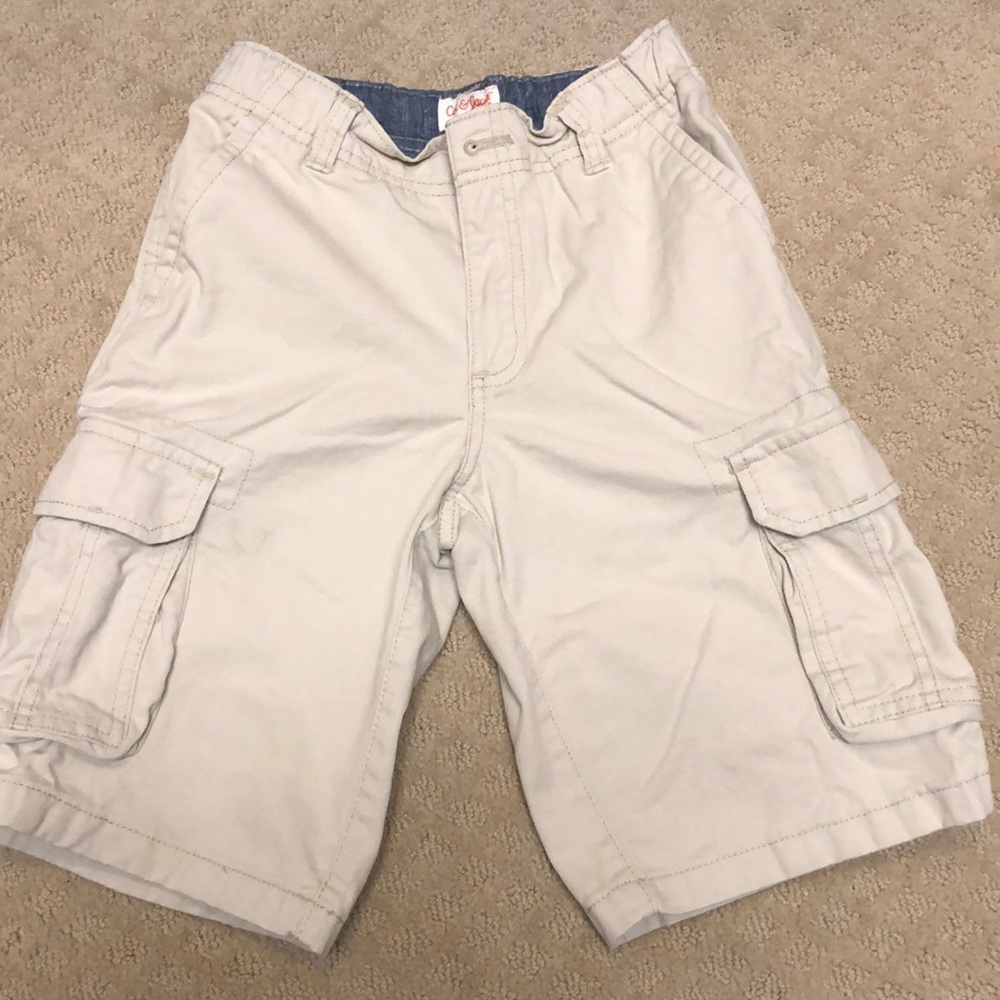 Boys light khaki cargo shorts